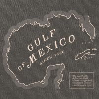 Gulf Of Mexico Map Cotton Canvas Backpack