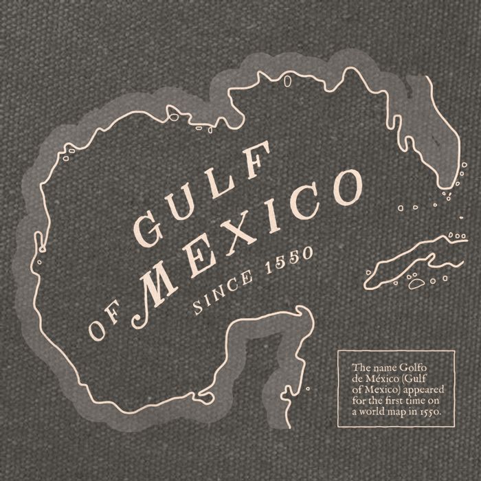Gulf Of Mexico Map Cotton Canvas Backpack