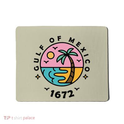 Gulf Of Mexico Est 1672 Minimalist American Geography Mousepad