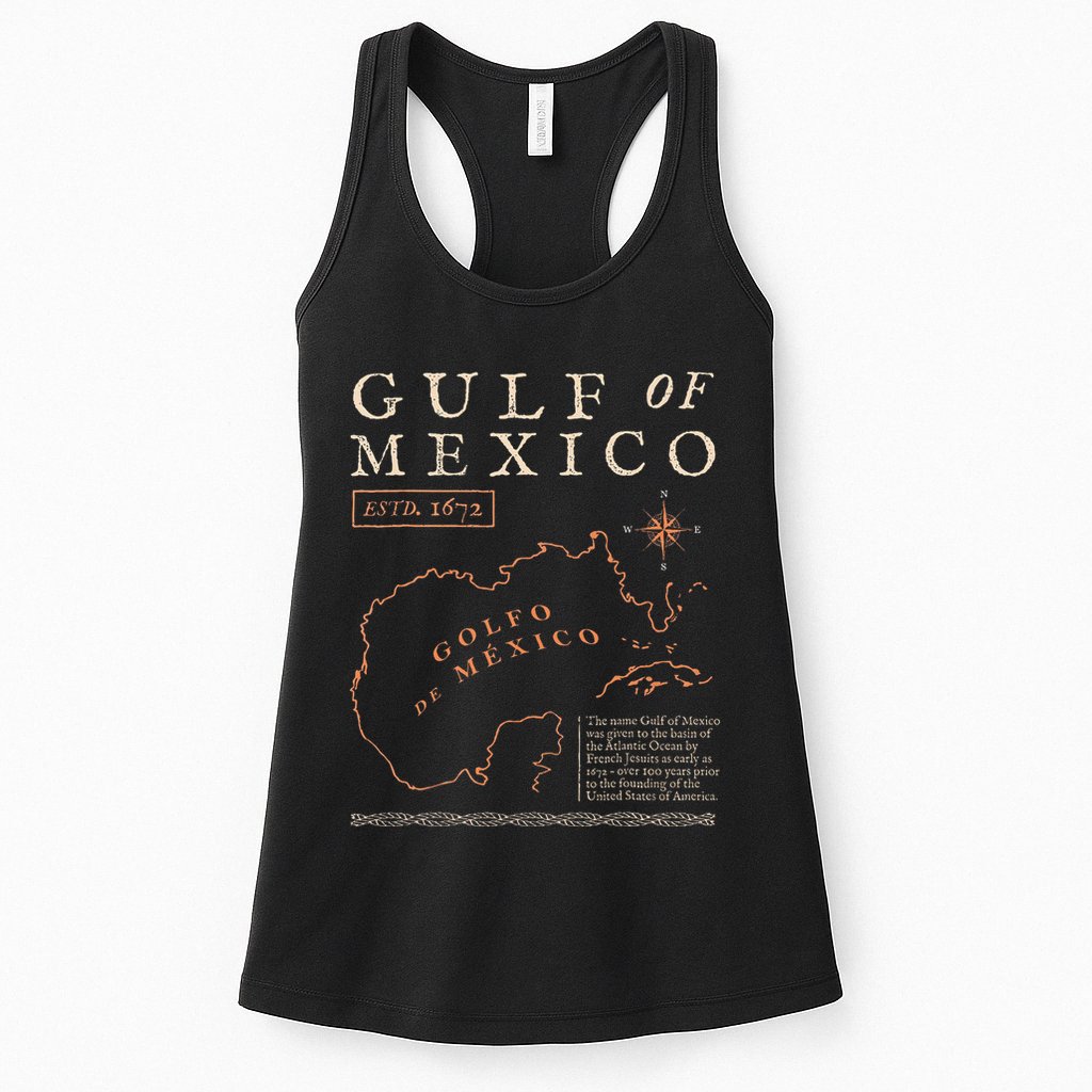 Gulf Of Mexico 1550 Historic Map Golfo De MéXico Vintage Womens Tank Top