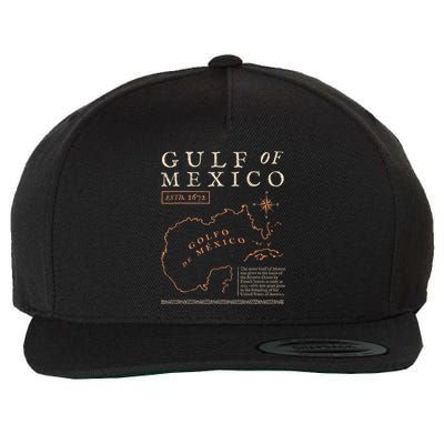 Gulf Of Mexico 1550 Historic Map Golfo De MéXico Vintage Wool Snapback Cap