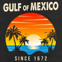 Gulf Of Mexico Since 1672 Adult Drive Performance Visor