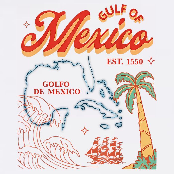 Gulf Of Mexico Est 1550 Retro Vintage Beach Kids Hoodie