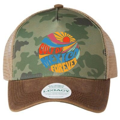 Gulf Of Mexico Forever Sunset Beach Vacation America Legacy Tie Dye Trucker Hat