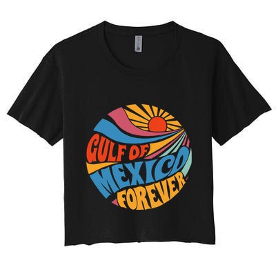Gulf Of Mexico Forever Sunset Beach Vacation America Crop Top