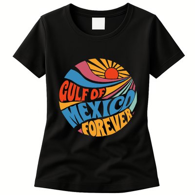 Gulf Of Mexico Forever Sunset Beach Vacation America Womens T-Shirt