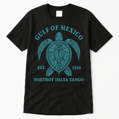Gulf Of Mexico Turtle Foxtrot Delta Tango EST 1550  Tall T-Shirt