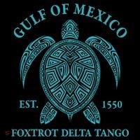Gulf Of Mexico Turtle Foxtrot Delta Tango EST 1550  Tall T-Shirt
