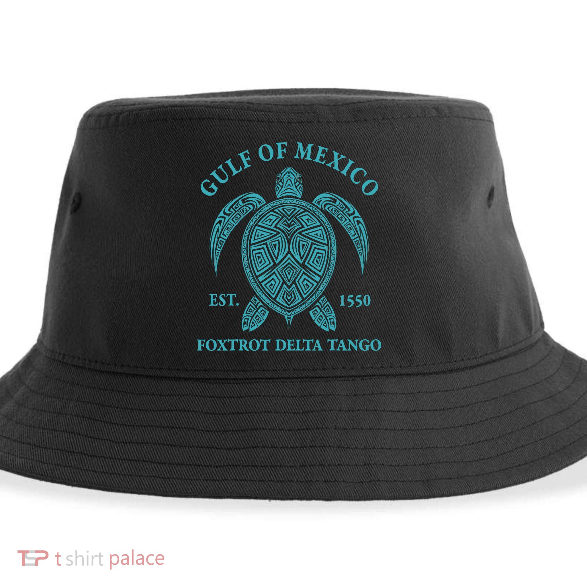 Gulf Of Mexico Turtle Foxtrot Delta Tango EST 1550  Sustainable Bucket Hat