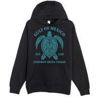 Gulf Of Mexico Turtle Foxtrot Delta Tango EST 1550  Premium Pullover Hoodie