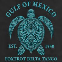 Gulf Of Mexico Turtle Foxtrot Delta Tango EST 1550  Premium Pullover Hoodie