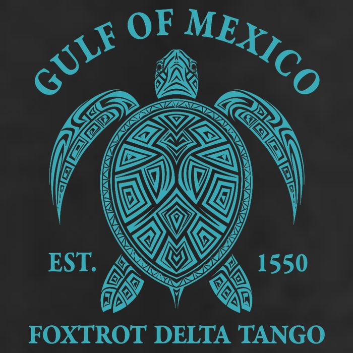 Gulf Of Mexico Turtle Foxtrot Delta Tango EST 1550  Premium Pullover Hoodie