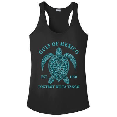 Gulf Of Mexico Turtle Foxtrot Delta Tango EST 1550  Ladies PosiCharge Competitor Racerback Tank