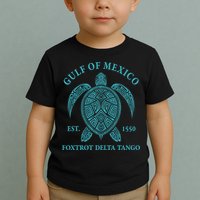 Gulf Of Mexico Turtle Foxtrot Delta Tango EST 1550  Toddler T-Shirt