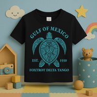 Gulf Of Mexico Turtle Foxtrot Delta Tango EST 1550  Toddler T-Shirt