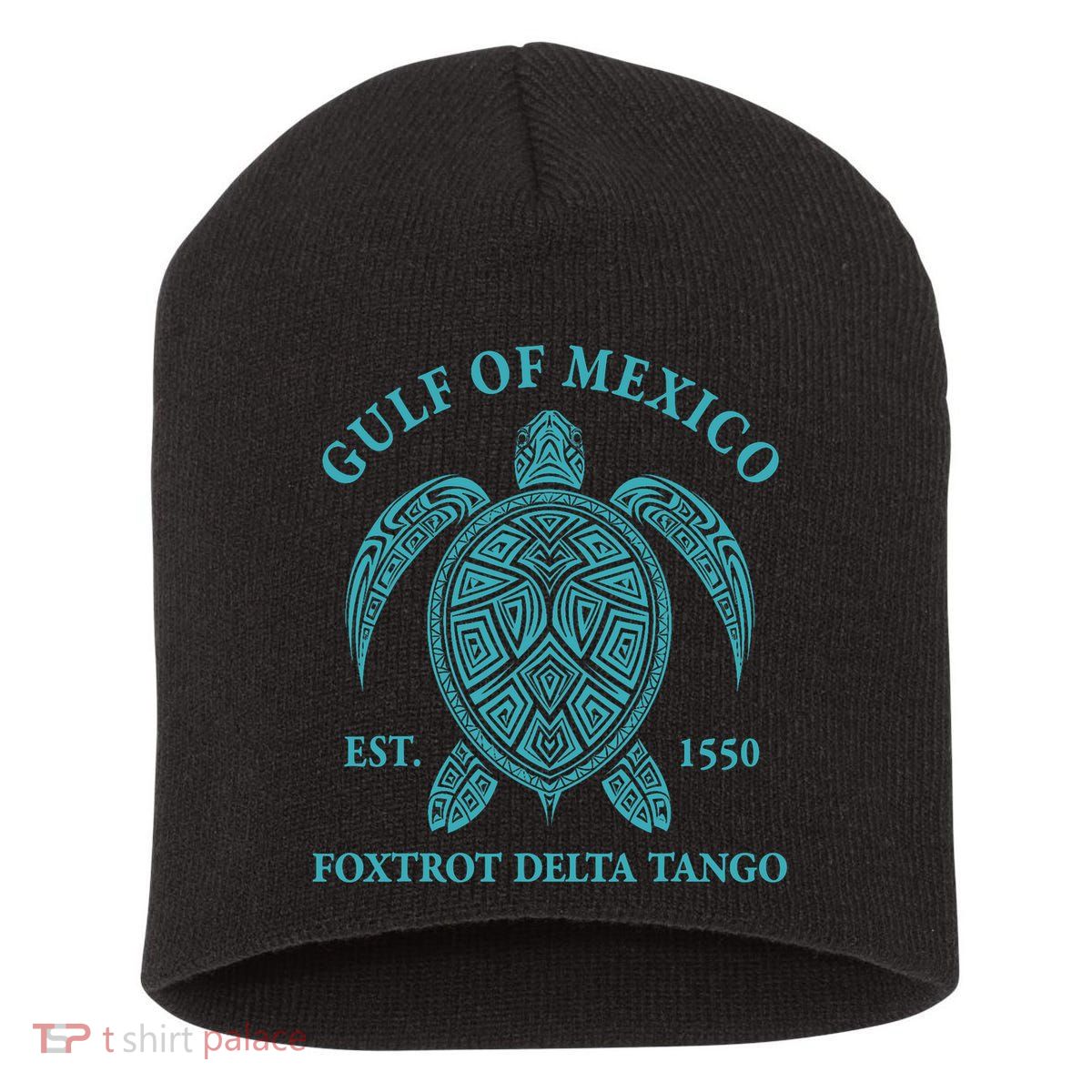 Gulf Of Mexico Turtle Foxtrot Delta Tango EST 1550  Short Acrylic Beanie