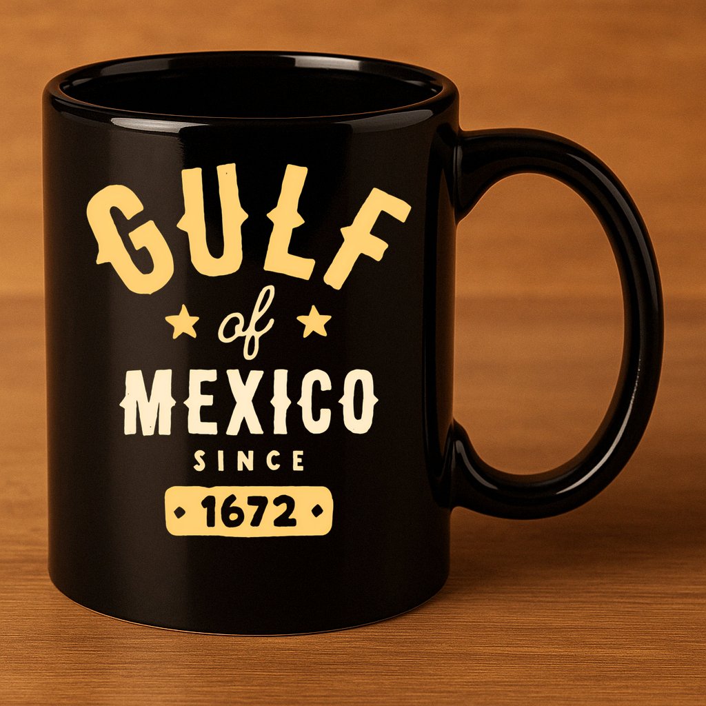 Gulf Of Mexico Since 1672 Long Sleeve 11oz C Handle Ceramic Mug