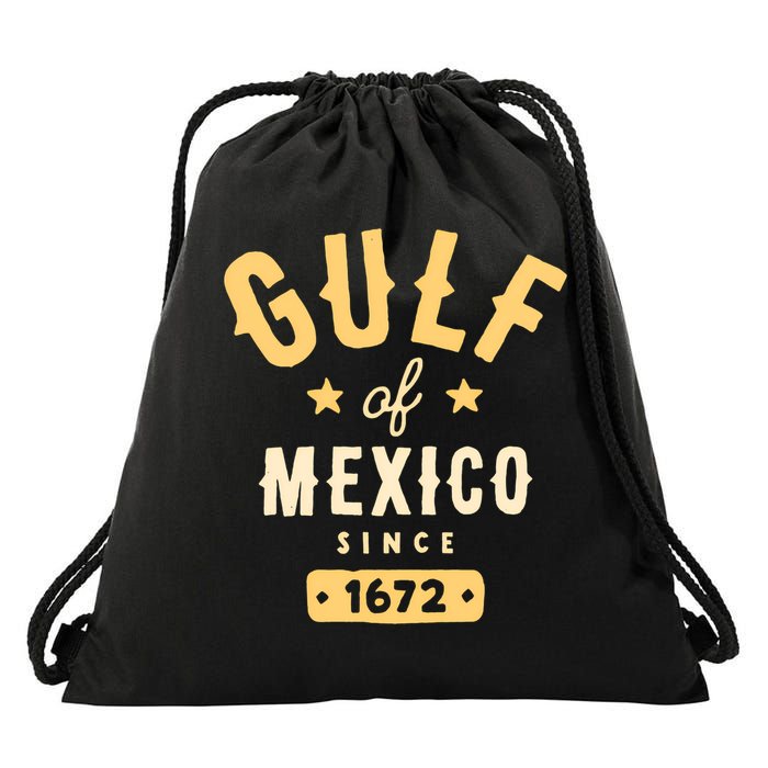 Gulf Of Mexico Since 1672 Long Sleeve Drawstring Bag