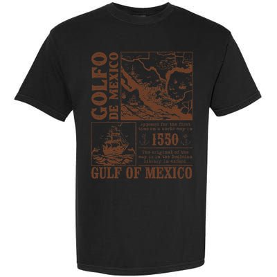 Gulf Of Mexico 1550 Historic Map El Golfo De Mexican .Png Garment-Dyed Heavyweight T-Shirt