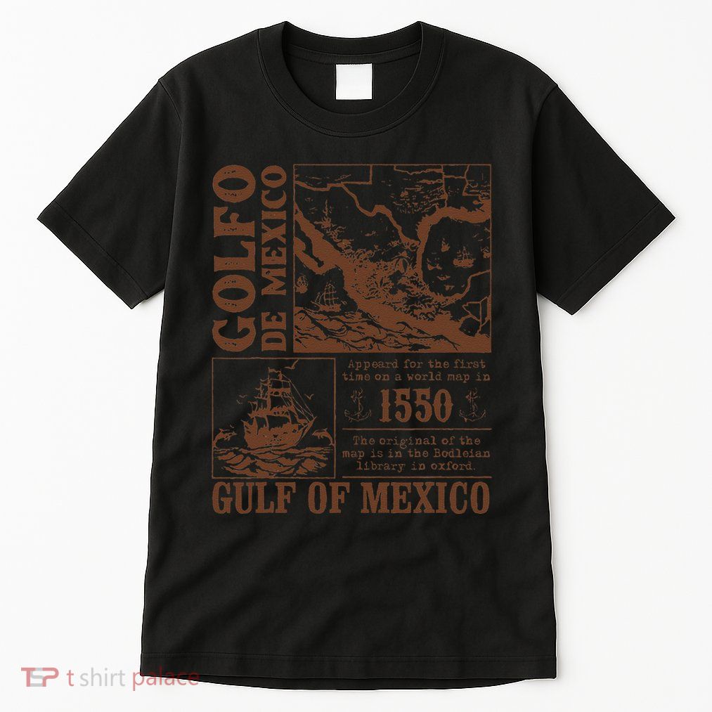 Gulf Of Mexico 1550 Historic Map El Golfo De Mexican .Png Tall T-Shirt