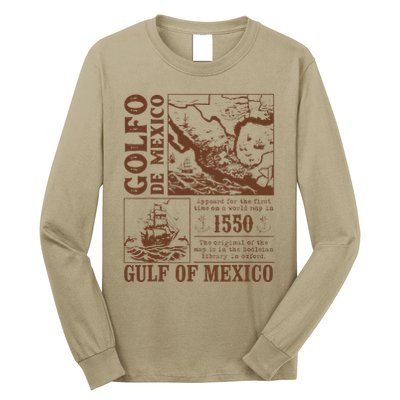 Gulf Of Mexico 1550 Historic Map El Golfo De Mexican .Png Long Sleeve Shirt