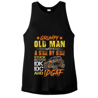 Grumpy Old Man Sxs Utv Side By Side Ladies PosiCharge Tri-Blend Wicking Tank