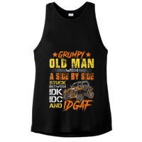 Grumpy Old Man Sxs Utv Side By Side Ladies PosiCharge Tri-Blend Wicking Tank