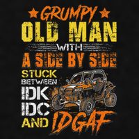 Grumpy Old Man Sxs Utv Side By Side Ladies PosiCharge Tri-Blend Wicking Tank
