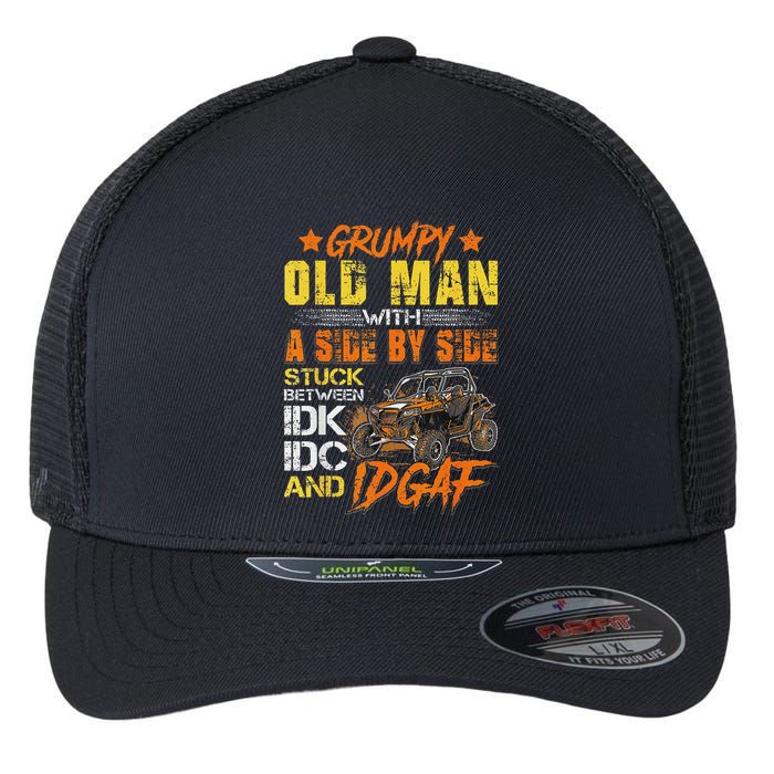 Grumpy Old Man Sxs Utv Side By Side Flexfit Unipanel Trucker Cap