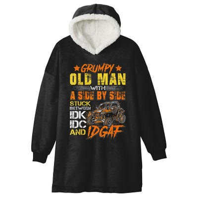 Grumpy Old Man Sxs Utv Side By Side Hooded Wearable Blanket