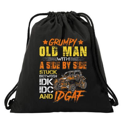 Grumpy Old Man Sxs Utv Side By Side Drawstring Bag