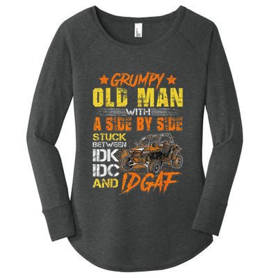Grumpy Old Man Sxs Utv Side By Side Women's Perfect Tri Tunic Long Sleeve Shirt