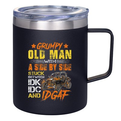 Grumpy Old Man Sxs Utv Side By Side 12oz Stainless Steel Coffee Mug