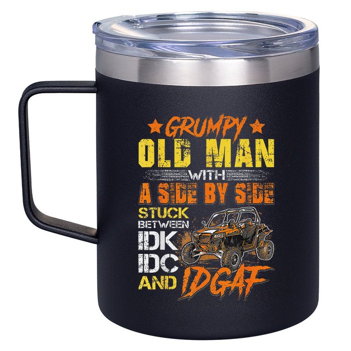 Grumpy Old Man Sxs Utv Side By Side 12oz Stainless Steel Coffee Mug