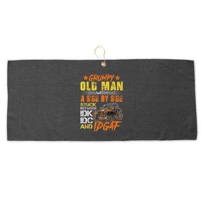 Grumpy Old Man Sxs Utv Side By Side Large Microfiber Waffle Golf Towel