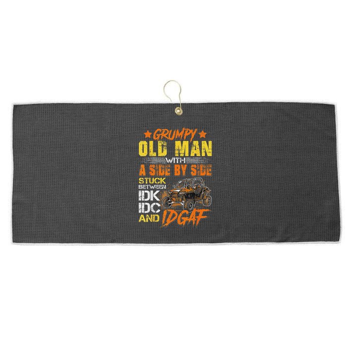 Grumpy Old Man Sxs Utv Side By Side Large Microfiber Waffle Golf Towel