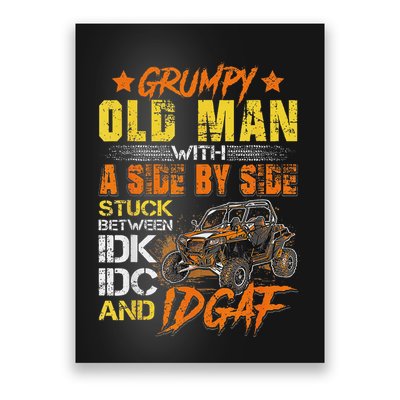 Grumpy Old Man Sxs Utv Side By Side Poster