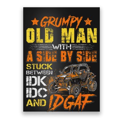 Grumpy Old Man Sxs Utv Side By Side Poster