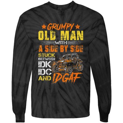Grumpy Old Man Sxs Utv Side By Side Tie-Dye Long Sleeve Shirt