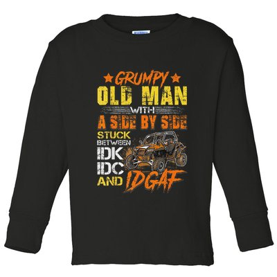 Grumpy Old Man Sxs Utv Side By Side Toddler Long Sleeve Shirt