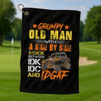 Grumpy Old Man Sxs Utv Side By Side Golf Towel