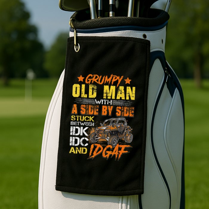 Grumpy Old Man Sxs Utv Side By Side Golf Towel