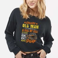 Grumpy Old Man Sxs Utv Side By Side Cropped Pullover Crew