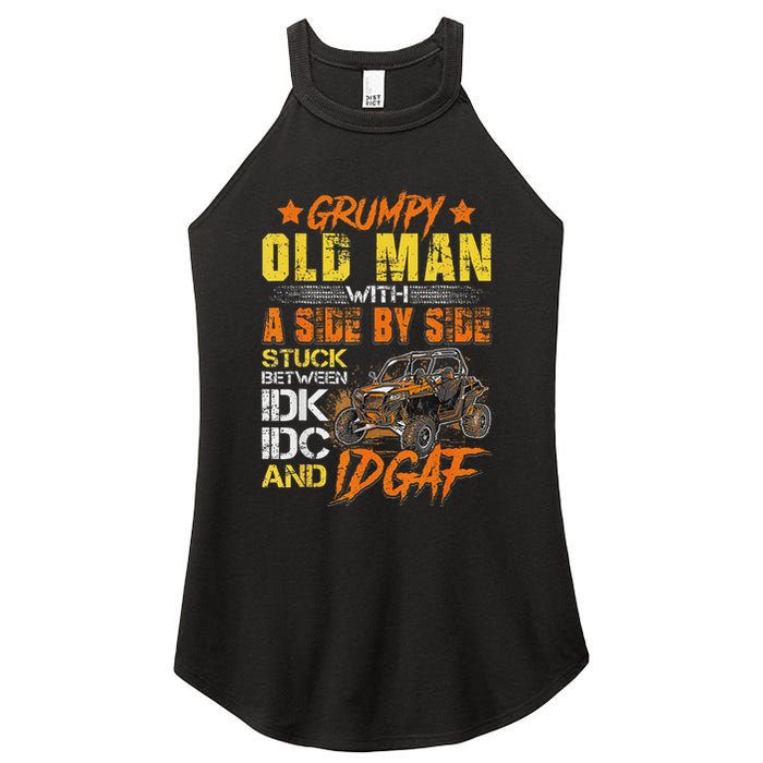 Grumpy Old Man Sxs Utv Side By Side Women's Perfect Tri Rocker Tank