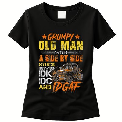 Grumpy Old Man Sxs Utv Side By Side Womens T-Shirt