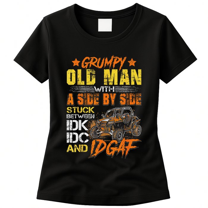 Grumpy Old Man Sxs Utv Side By Side Womens T-Shirt