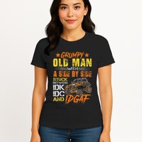 Grumpy Old Man Sxs Utv Side By Side Womens T-Shirt