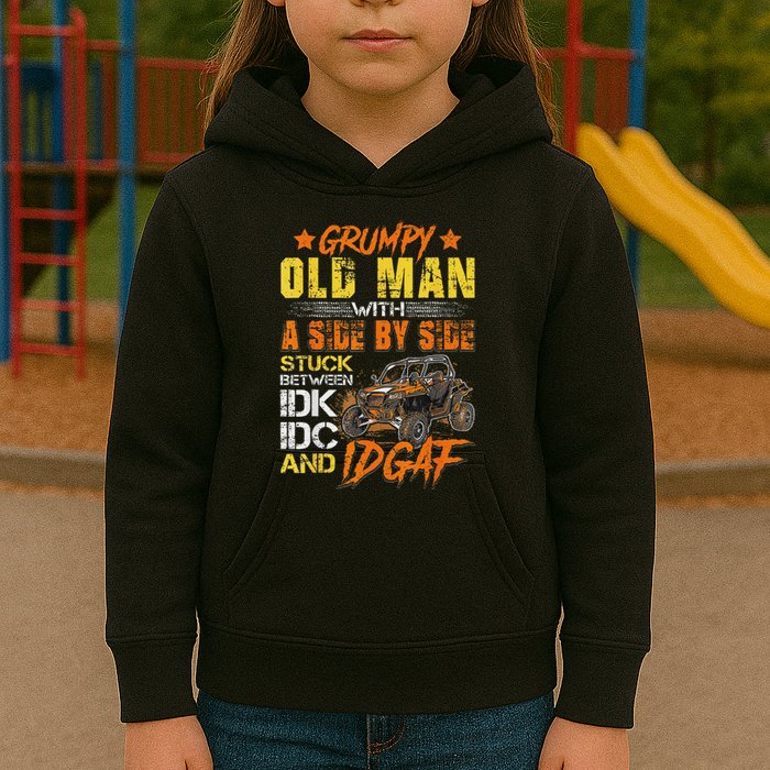 Grumpy Old Man Sxs Utv Side By Side Kids Hoodie