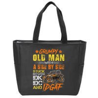 Grumpy Old Man Sxs Utv Side By Side Zip Tote Bag