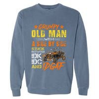 Grumpy Old Man Sxs Utv Side By Side Garment-Dyed Sweatshirt